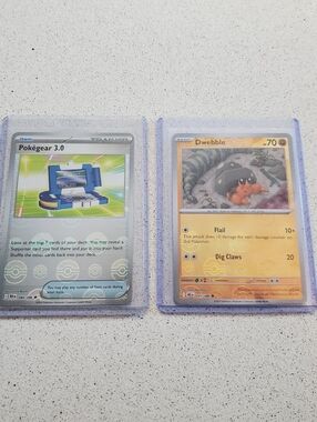 Pokémon Dwebble and Pokegear 3.0 Pokeball Cards.